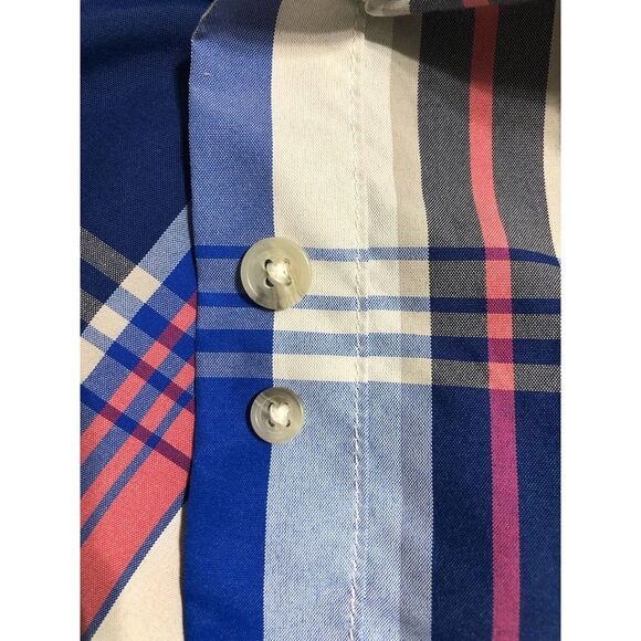 Chaps short sleeveplaid shirt medium button down - Picture 5 of 9